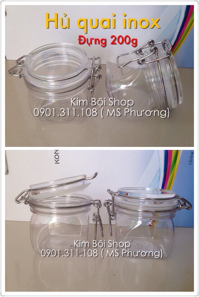 hủ đựng kem quai inox